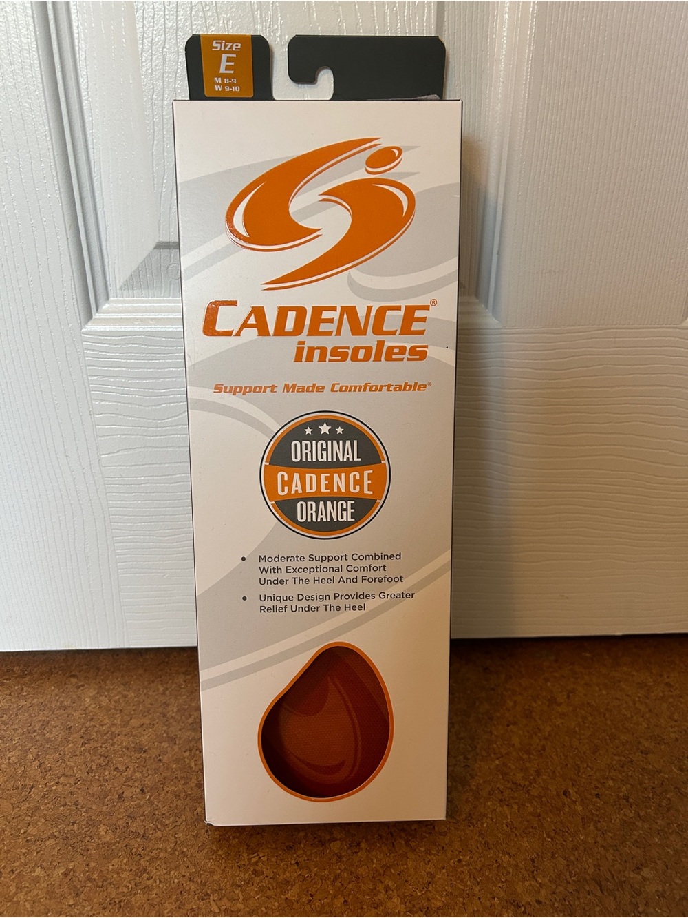 Cadence Insoles in Orange - Supportive Footbed size E